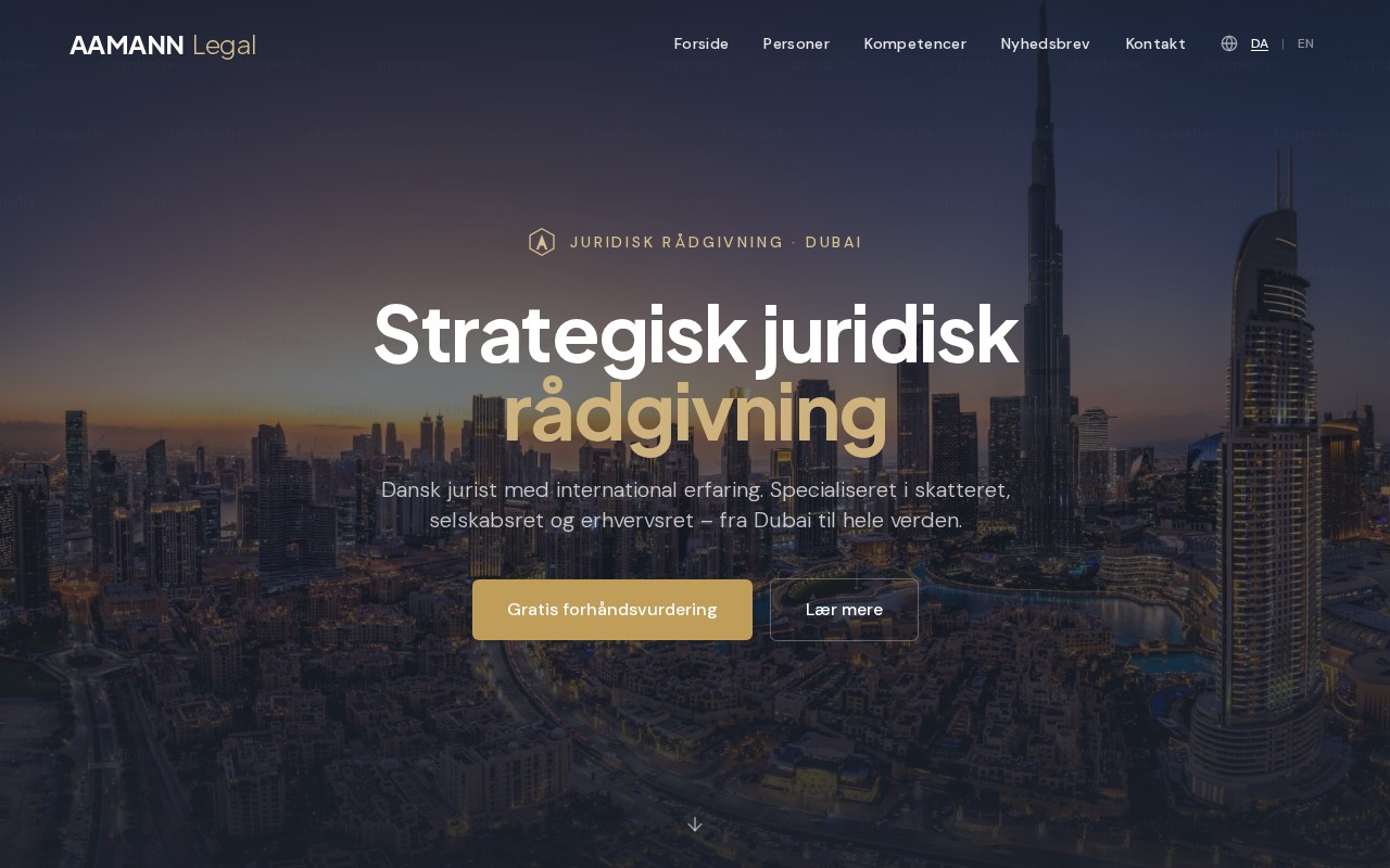 Webdesign for AAMANN Legal